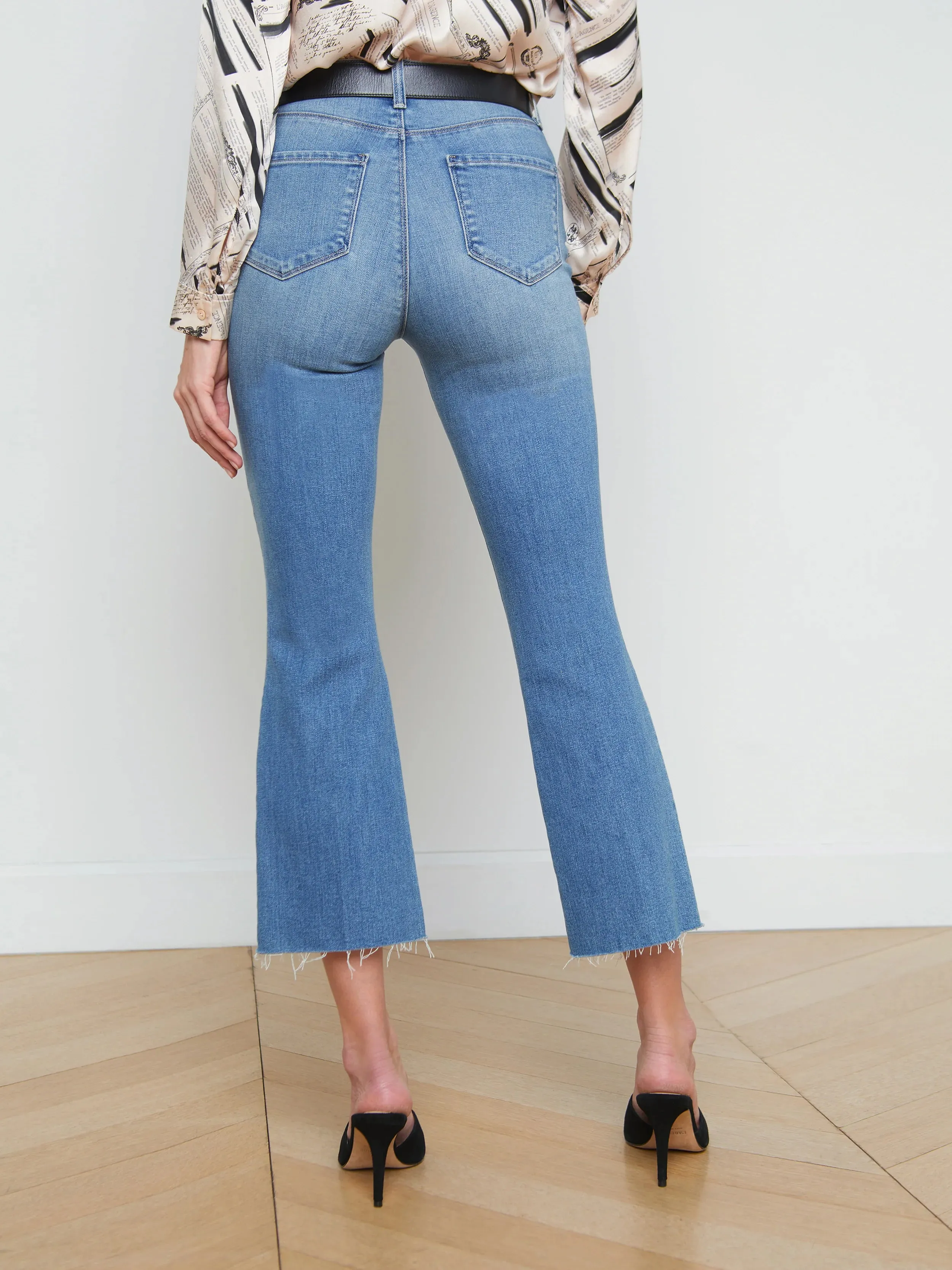 The Agency Kendra Cropped Flare Jeans in Alameda