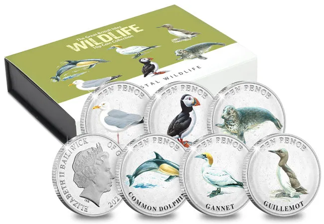 The Coastal Wildlife Colour Brilliant Uncirculated 10p Set