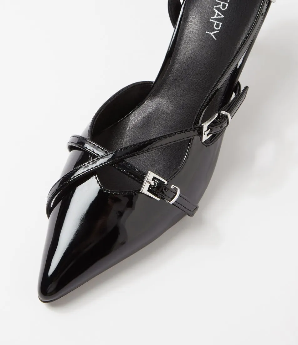 THERAPY Juicy Black Patent Pu Pump Heels