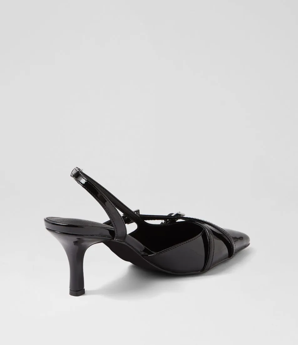 THERAPY Juicy Black Patent Pu Pump Heels