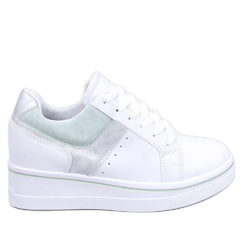 Tobey Green wedge sneakers white