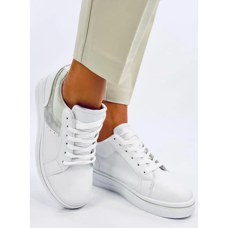 Tobey Green wedge sneakers white