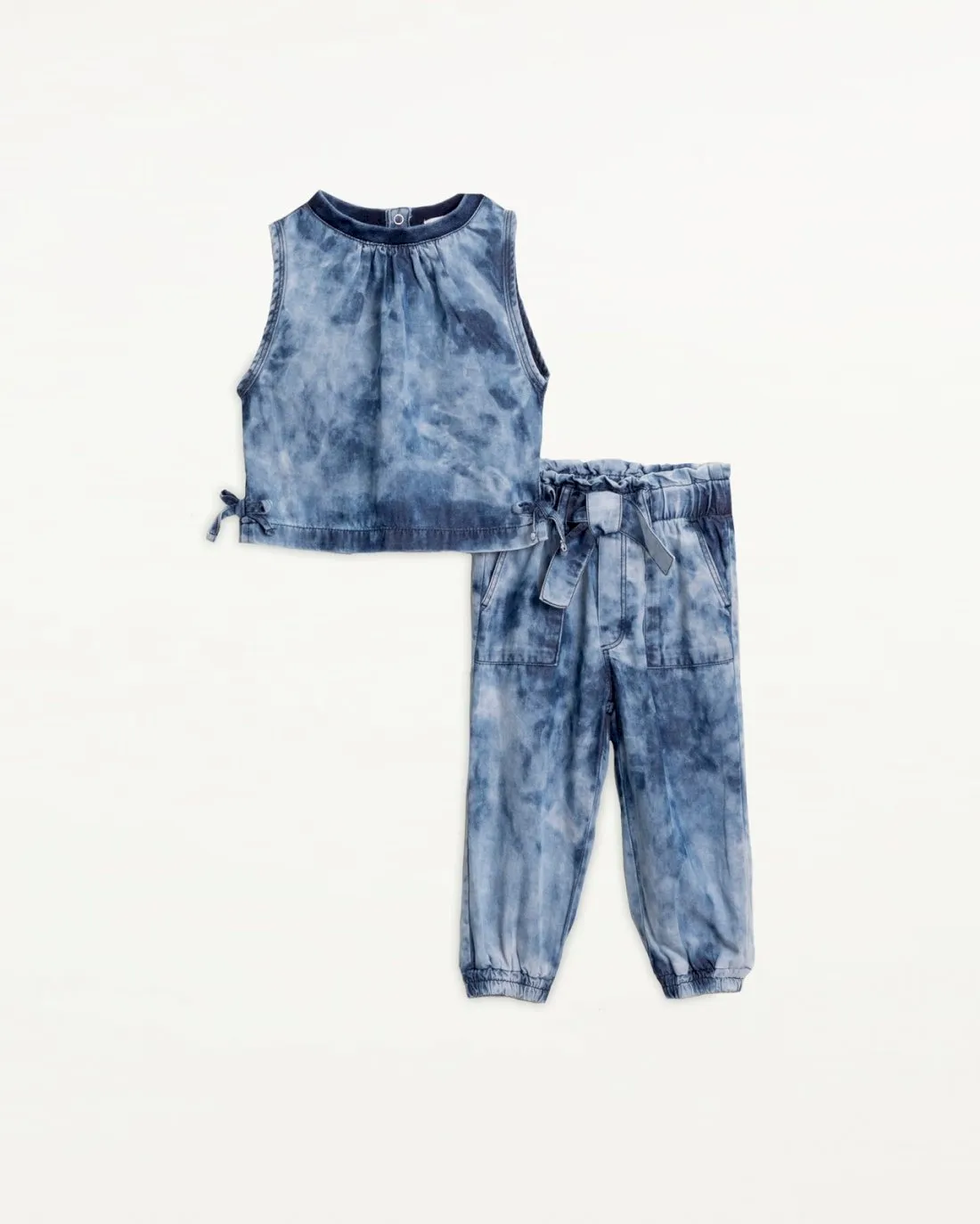 Toddler Girl Indigo Tie Dye Pant Set