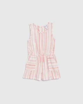 Toddler Girl Multi Stripe Romper