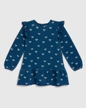 Toddler Girl Ocean Hearts Dress