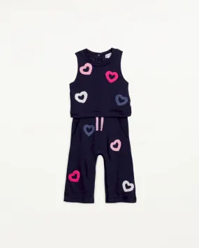 Toddler Girl Open Heart Romper