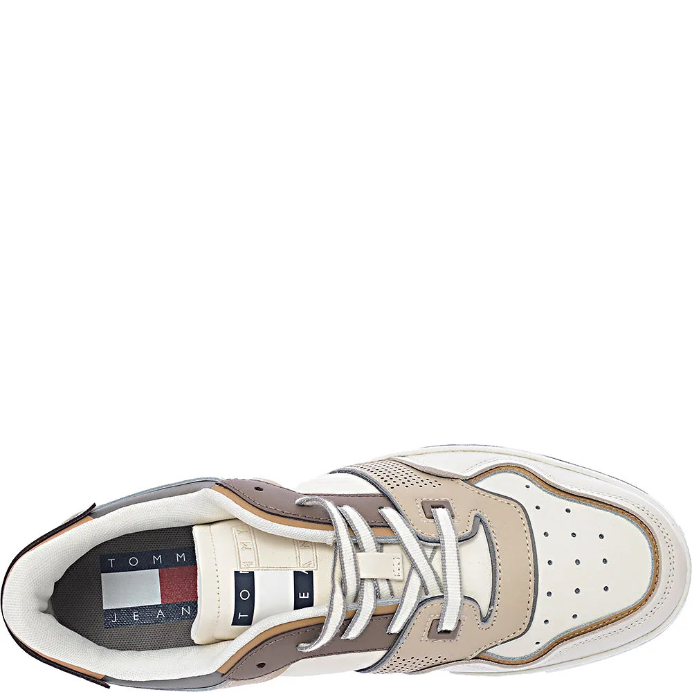 Tommy Jeans Men's Beige/White Elevated Basket Trainers