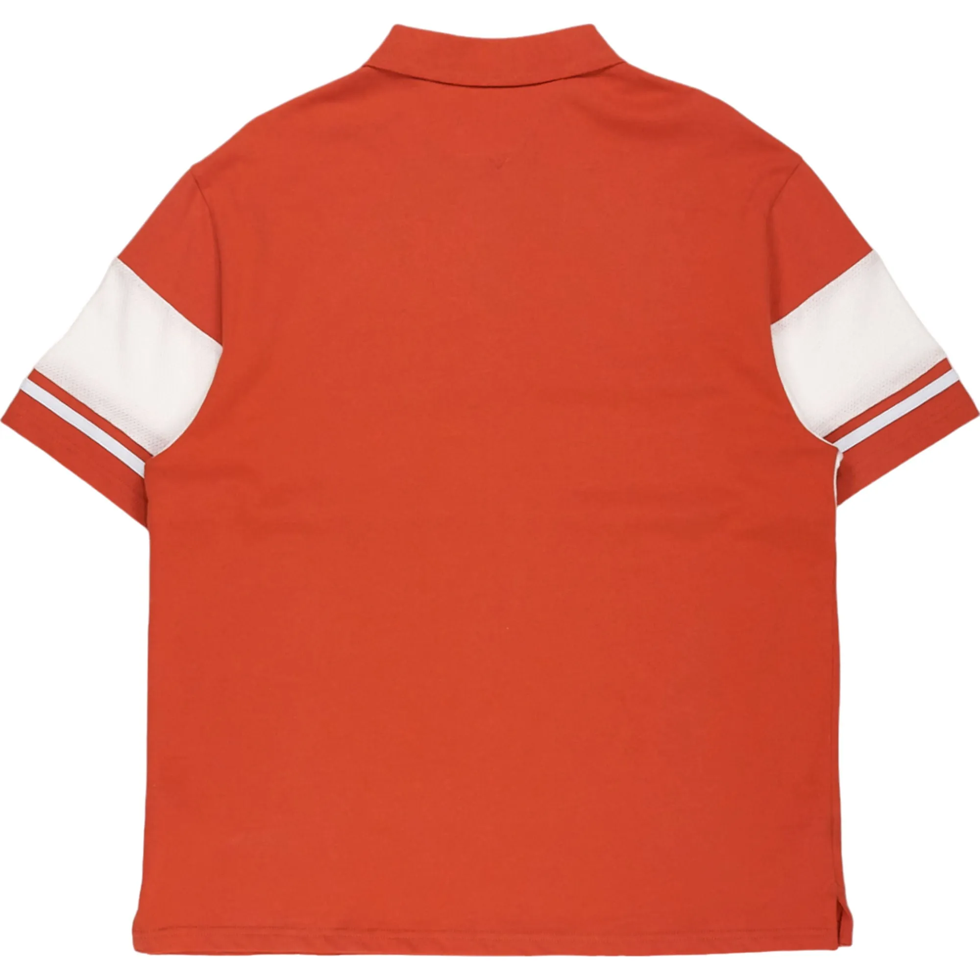 Tommy Jeans Orange White Striped Polo Shirt