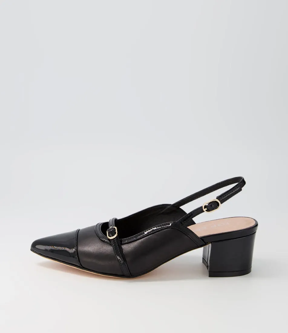 TOP END Anmore Black Black Patent Leather Heels