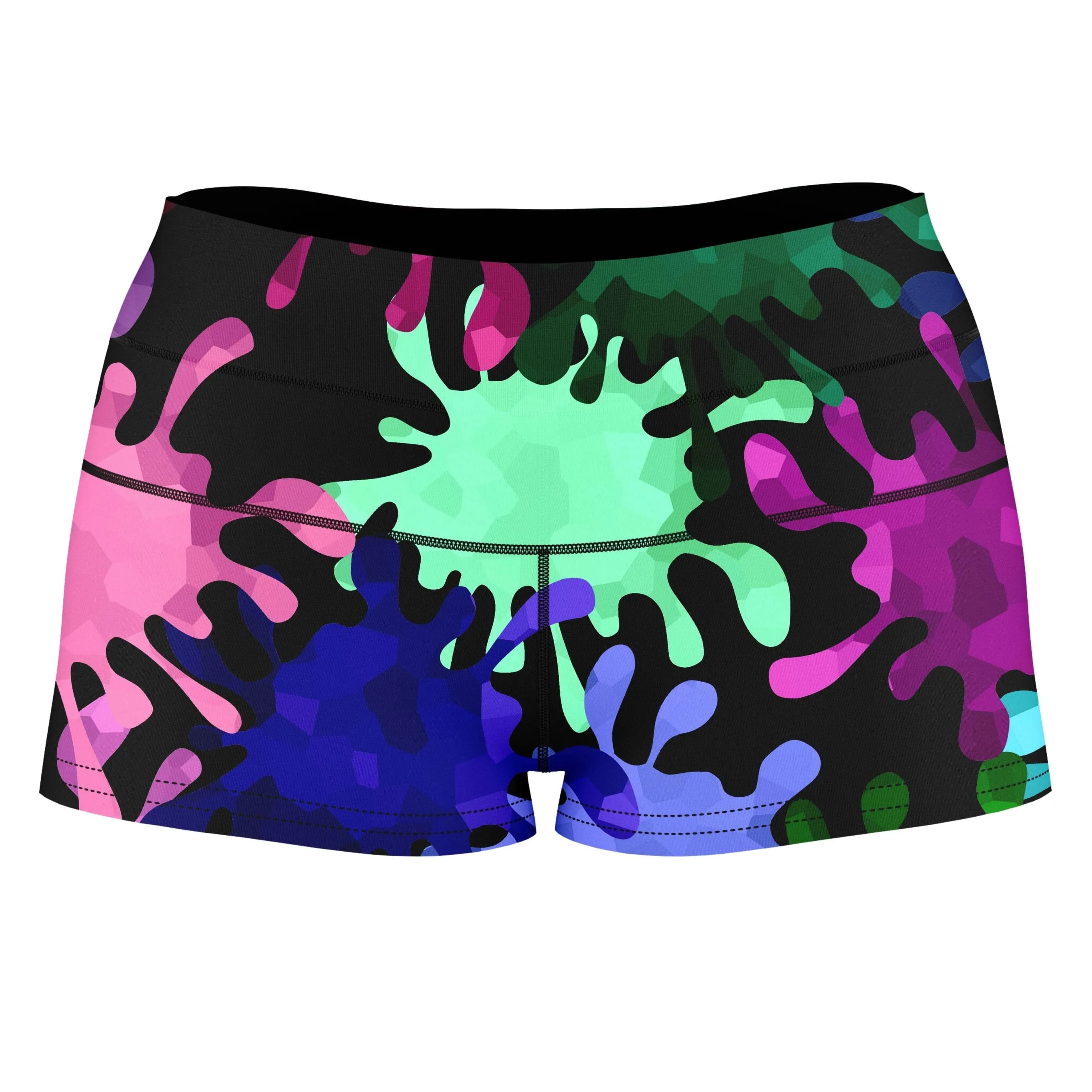 Tripadelic Splatter High-Waisted Women's Shorts