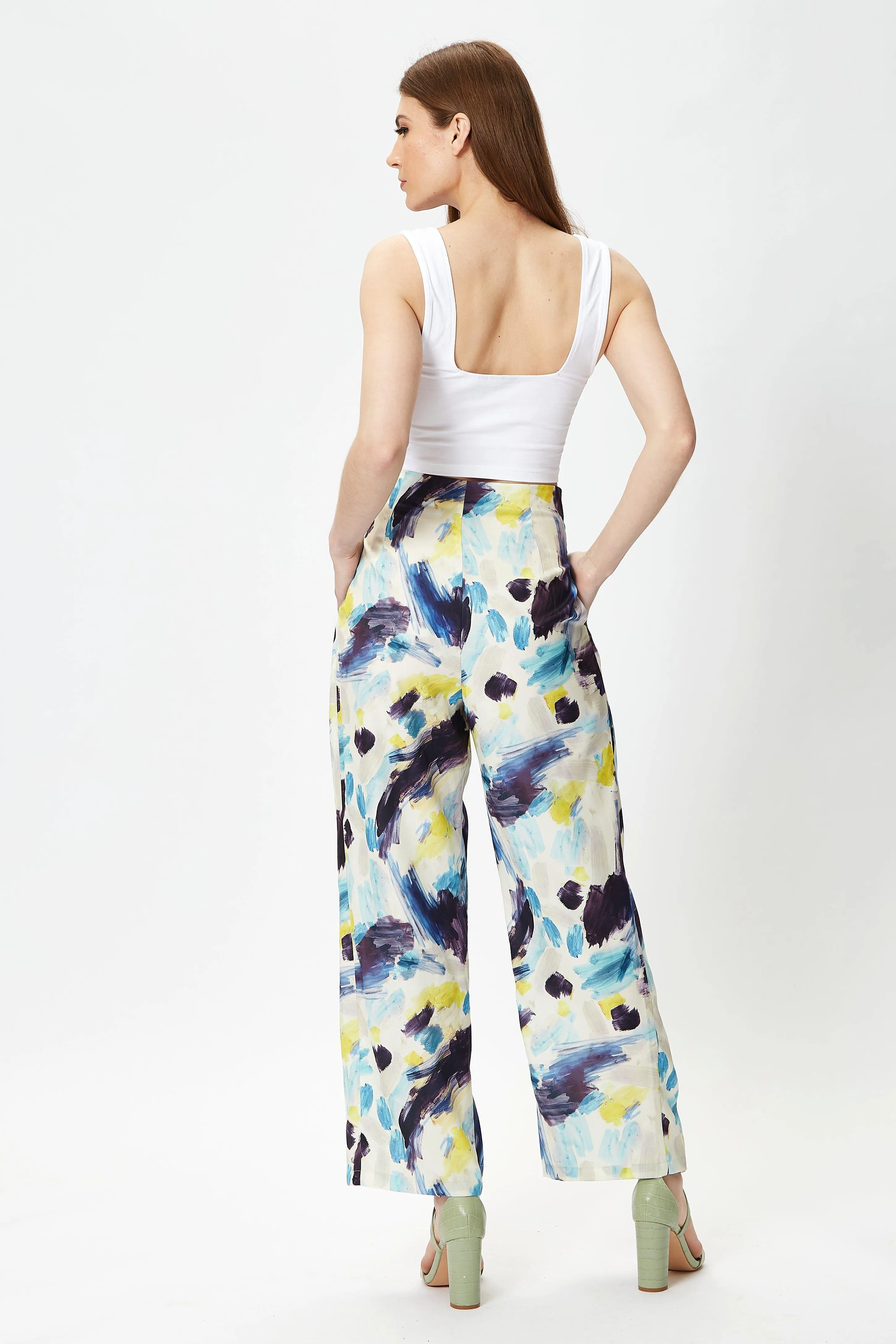 Multicolour Abstract Print Bottoms