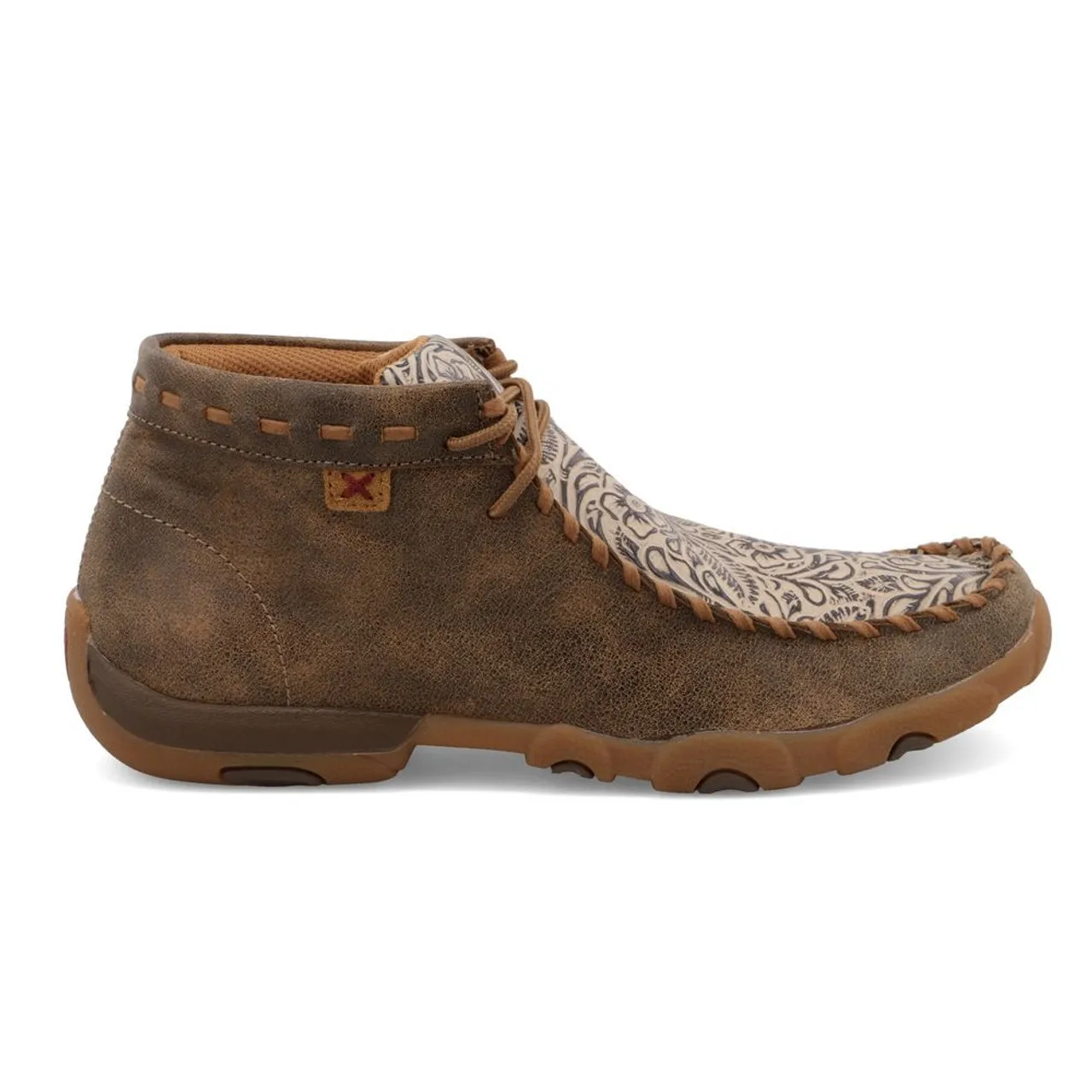 Twisted X Women's Chukka Driving Moc - Brown Print