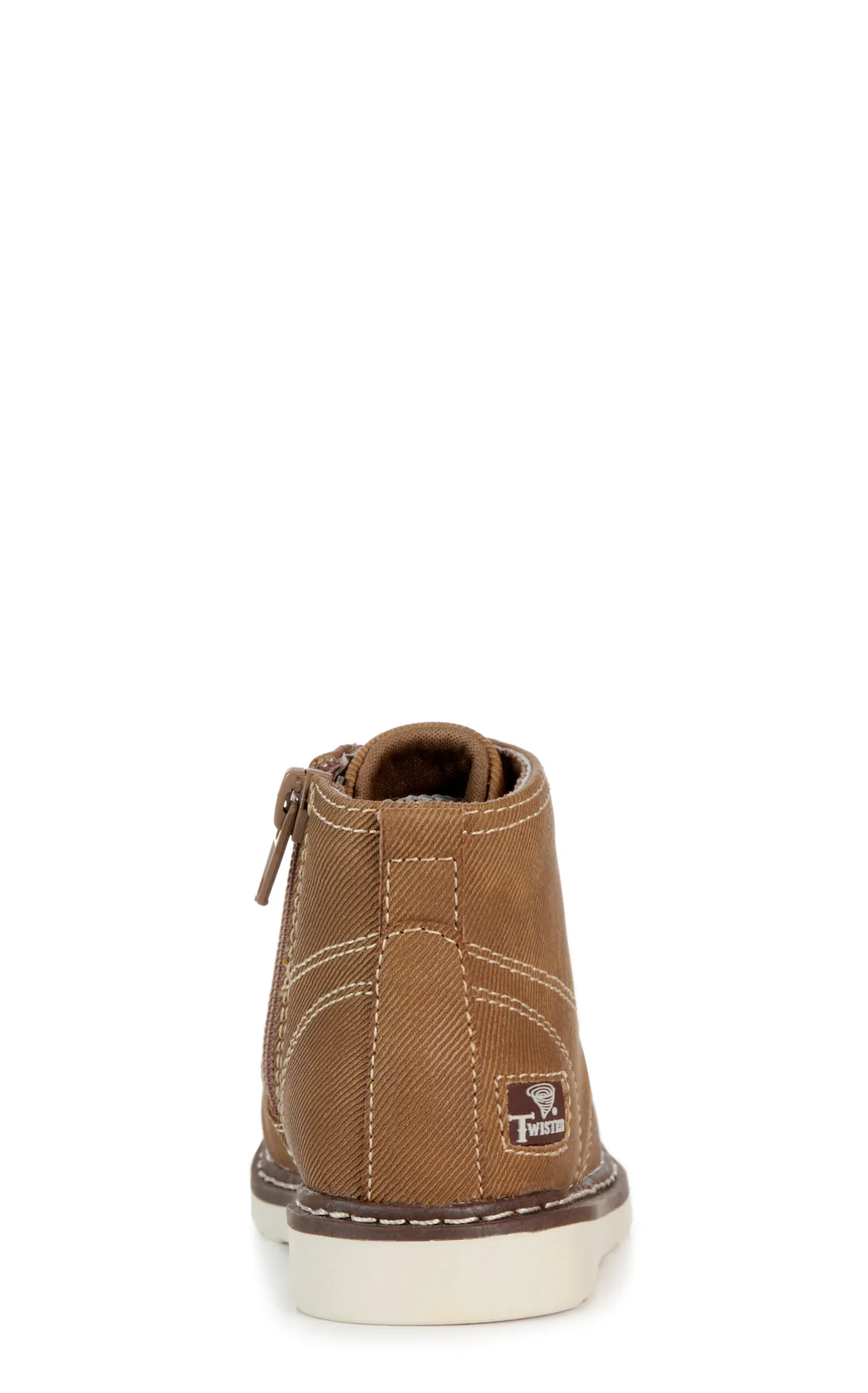 Twister Toddler Boys' Clyde Brown Moc Toe Lace Up Chukka Shoe