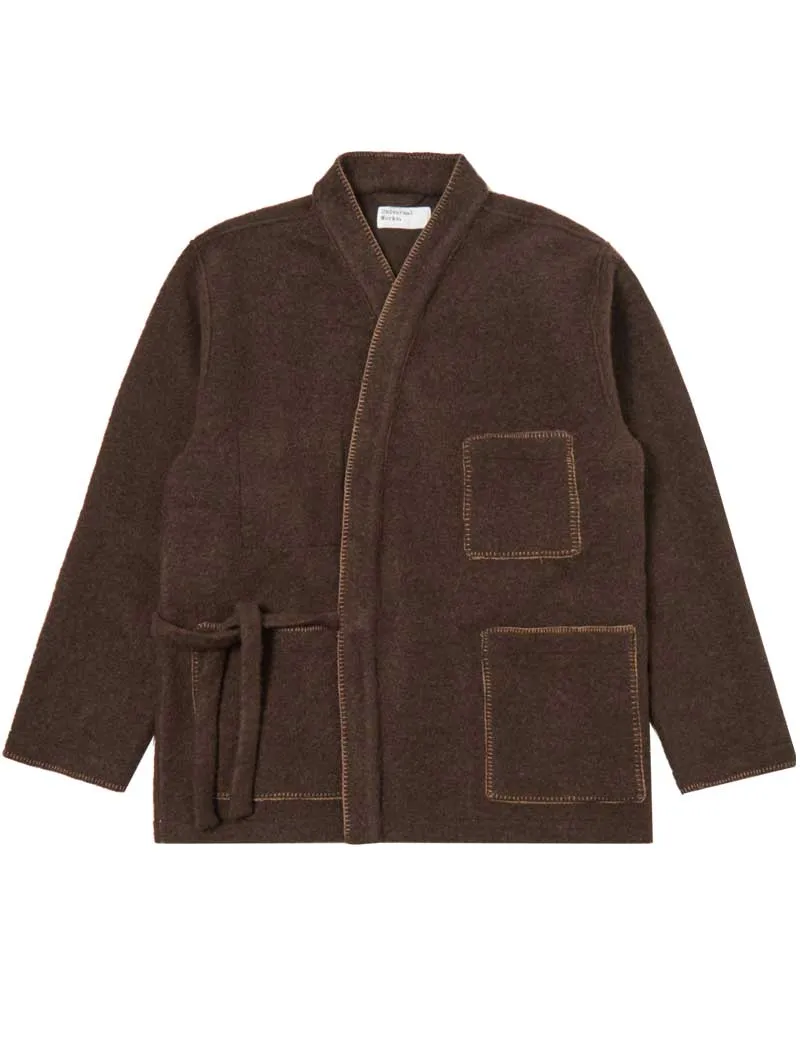 Universal Works Blanket Kyoto Work Jacket Brown Studio Wool