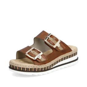 Rieker Rich Tan Buckle Sandal V7955