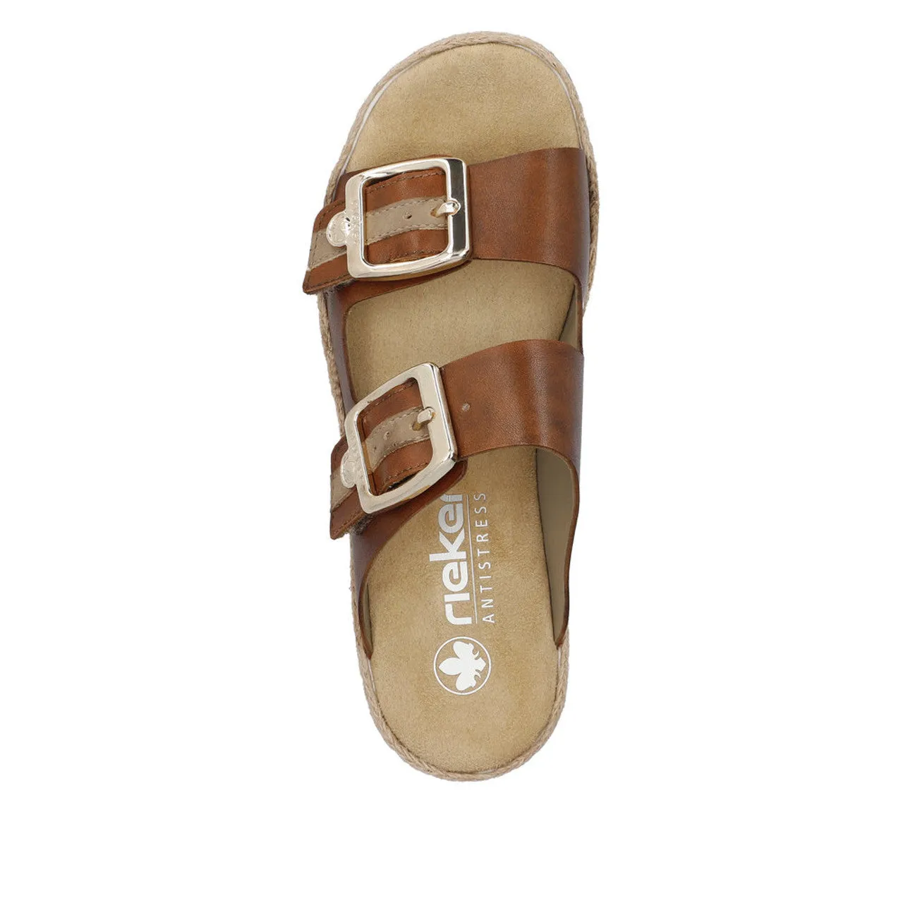 Rieker Rich Tan Buckle Sandal V7955