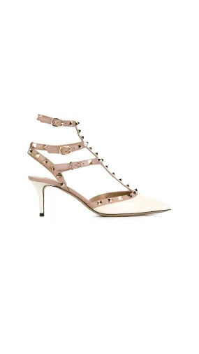 Valentino Rockstud Caged Pumps - Ivory