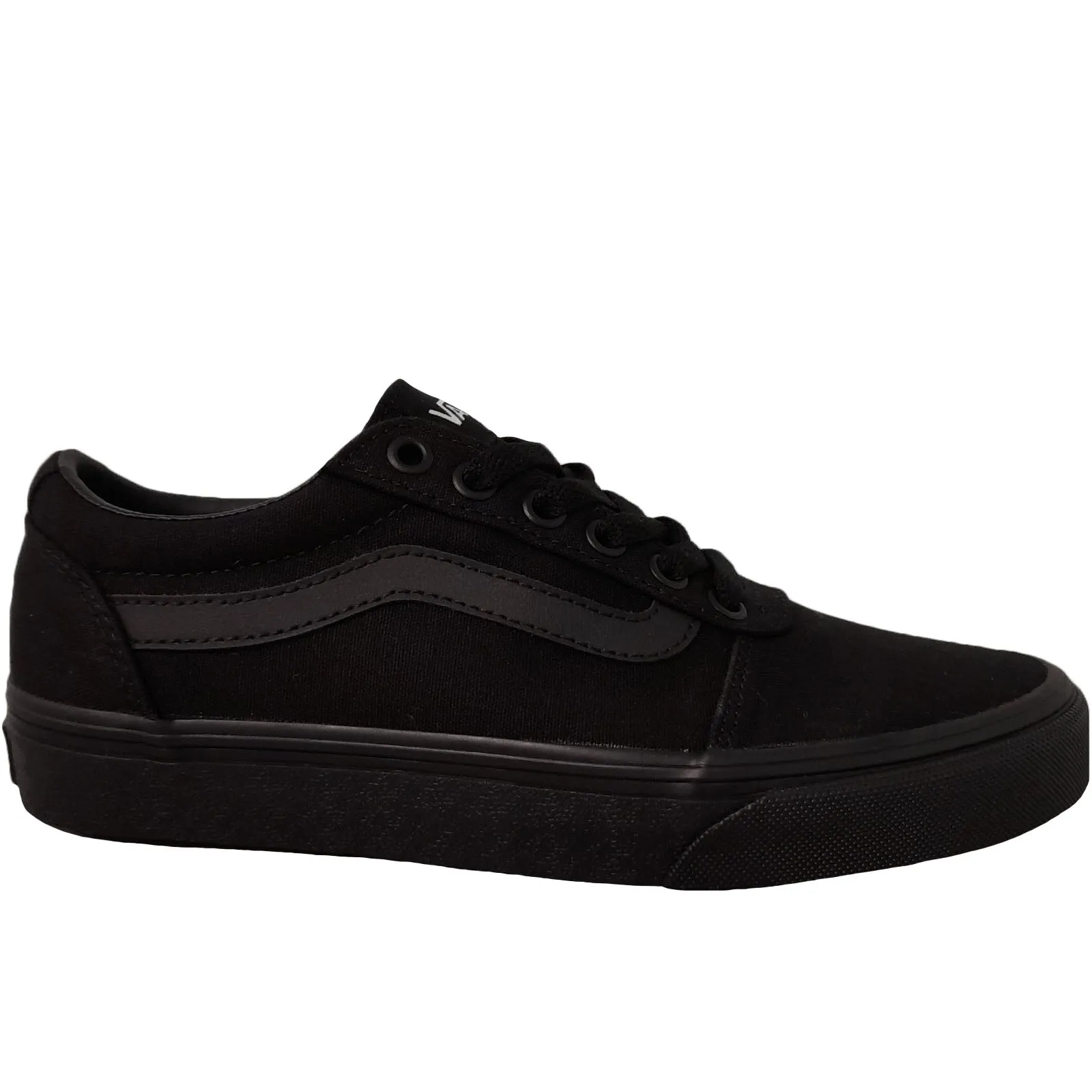 Vans Womens Ward Satin Trainers - Black Canvas