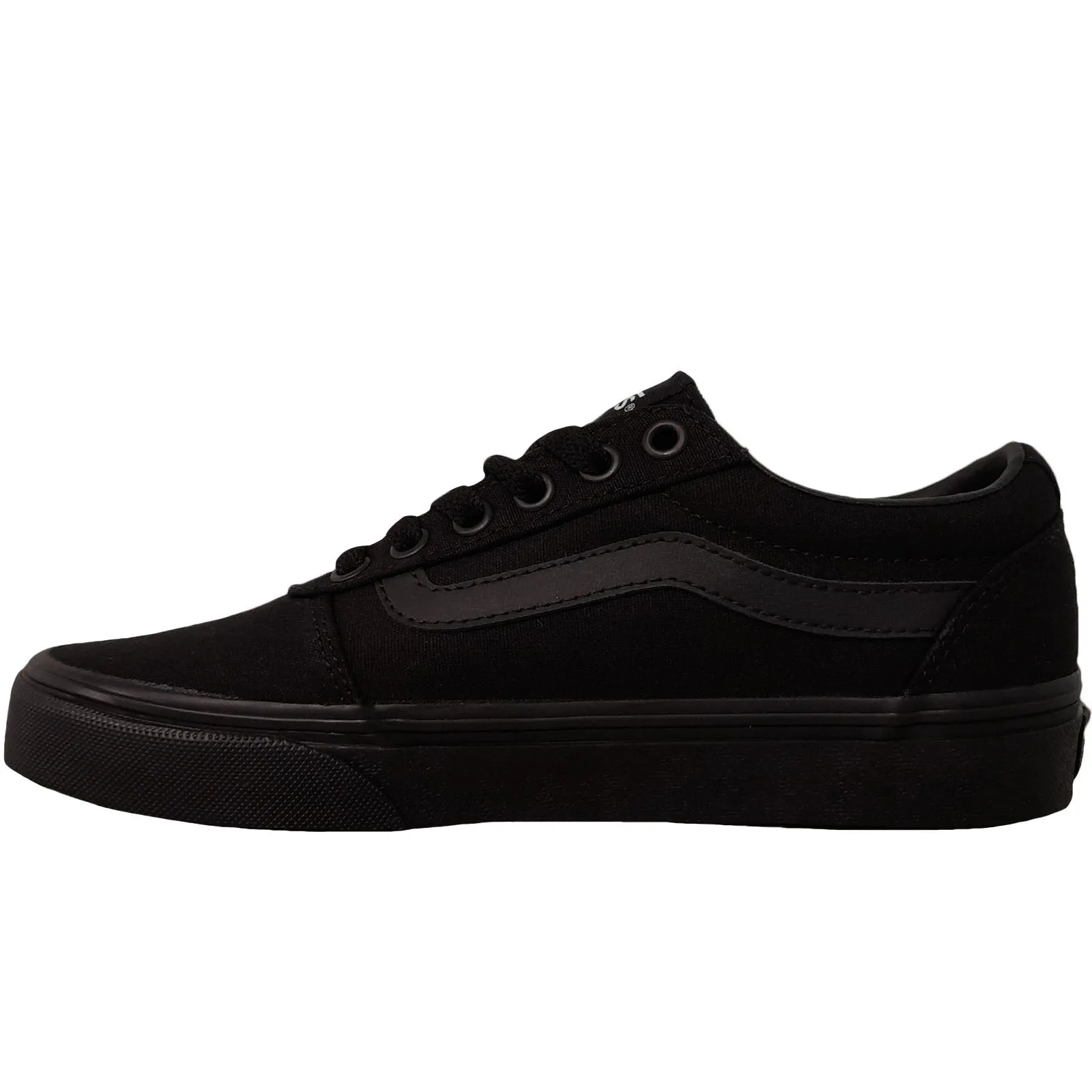 Vans Womens Ward Satin Trainers - Black Canvas