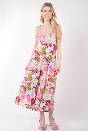 Tropical Printed Cami Midi Dress - J Line