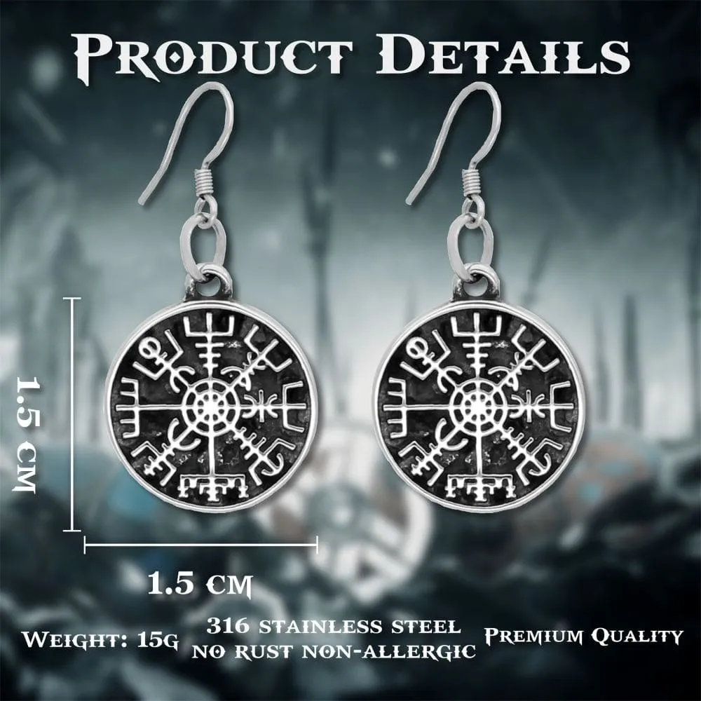 Viking Compass Earrings for Women