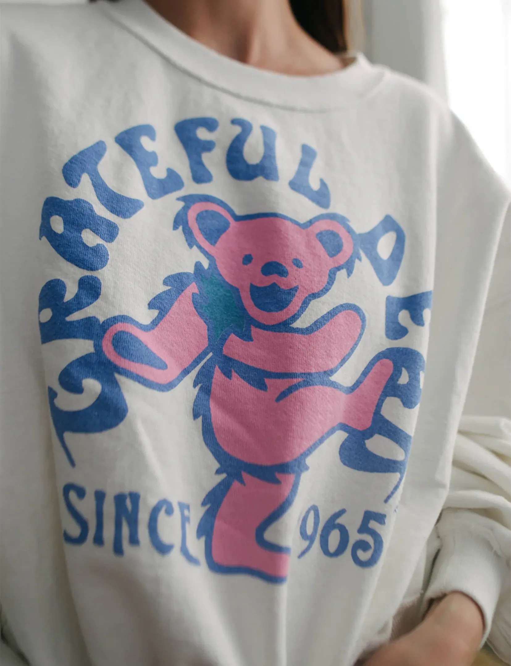 Vintage Grateful Dead White Sweatshirt from 1965