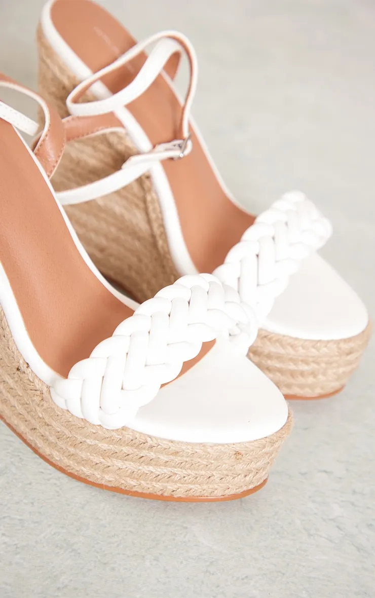 Faux Leather Espadrille Sandals