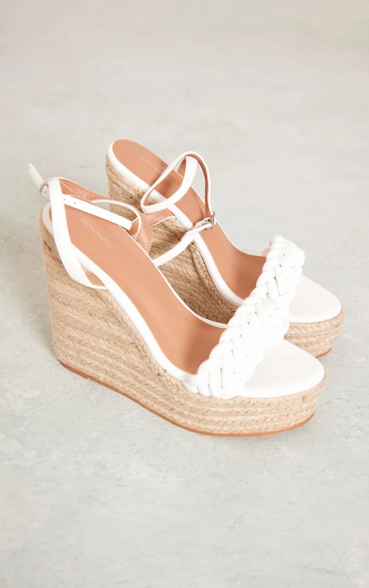 Faux Leather Espadrille Sandals