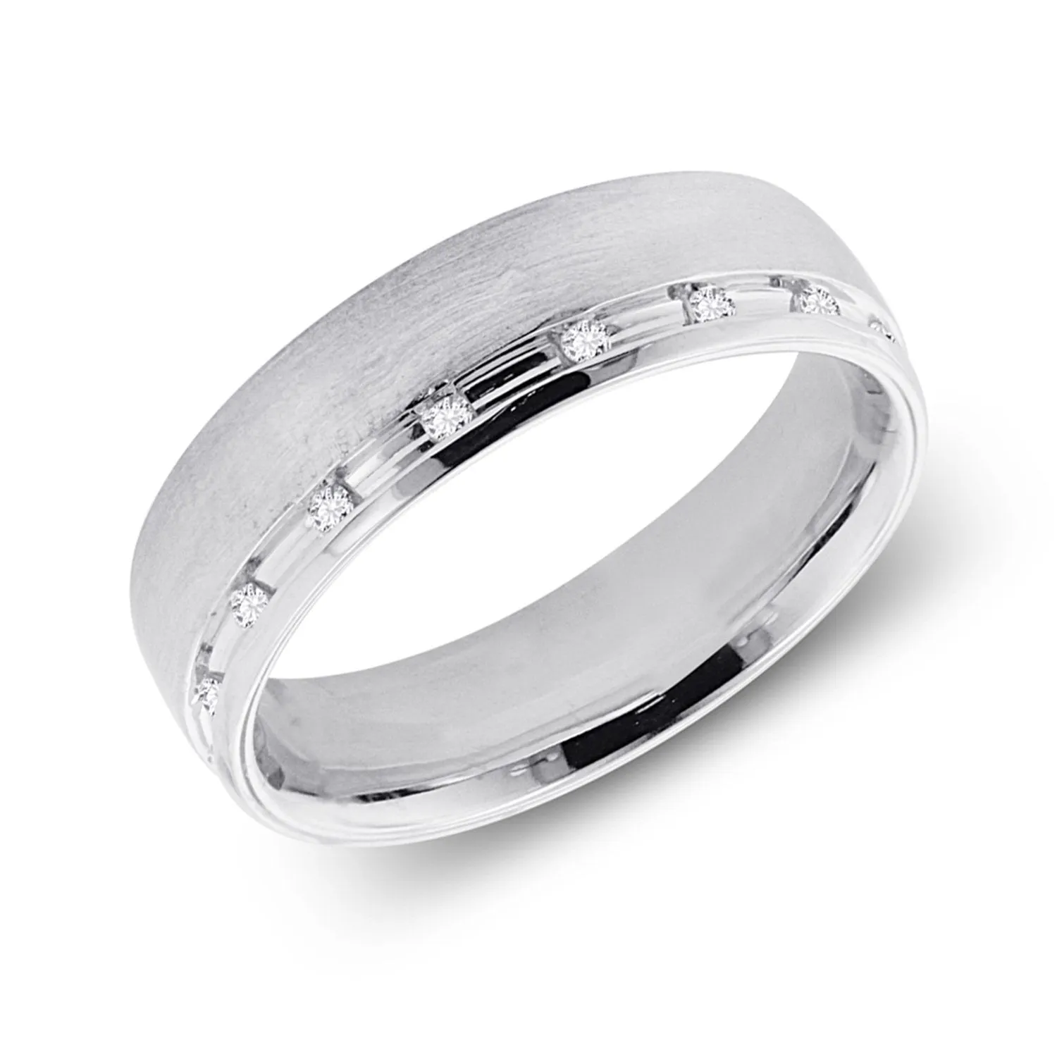 White Gold Diamond Mens Ring