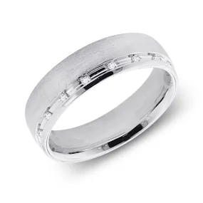 White Gold Diamond Mens Ring