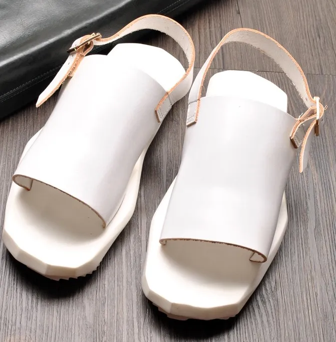 Men's White Sling Back Gladiator Sandals