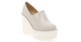 Patent White Chunky Sole Ankle Boots