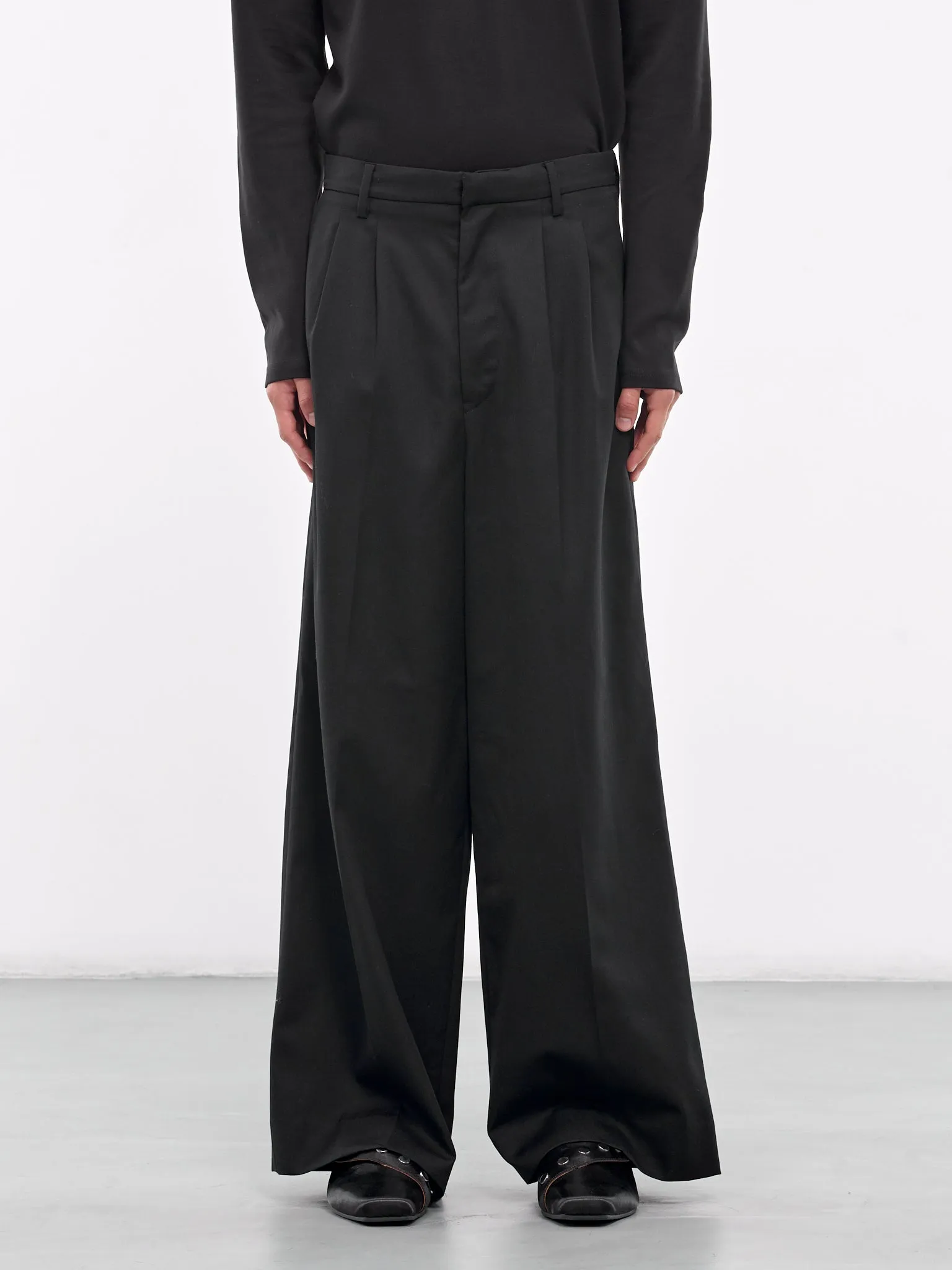 Wide Leg Trousers (PT1524-BLACK)