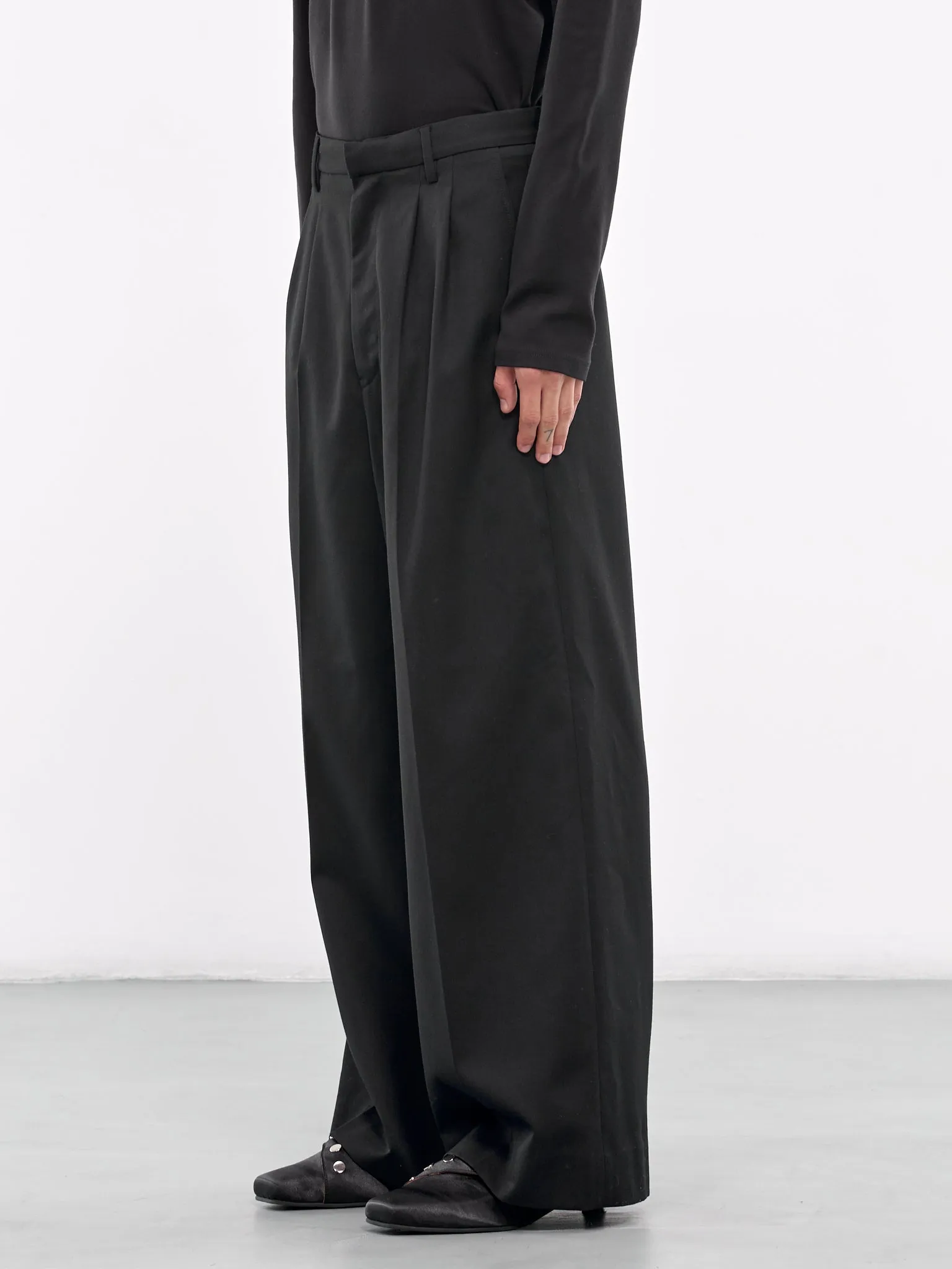 Wide Leg Trousers (PT1524-BLACK)