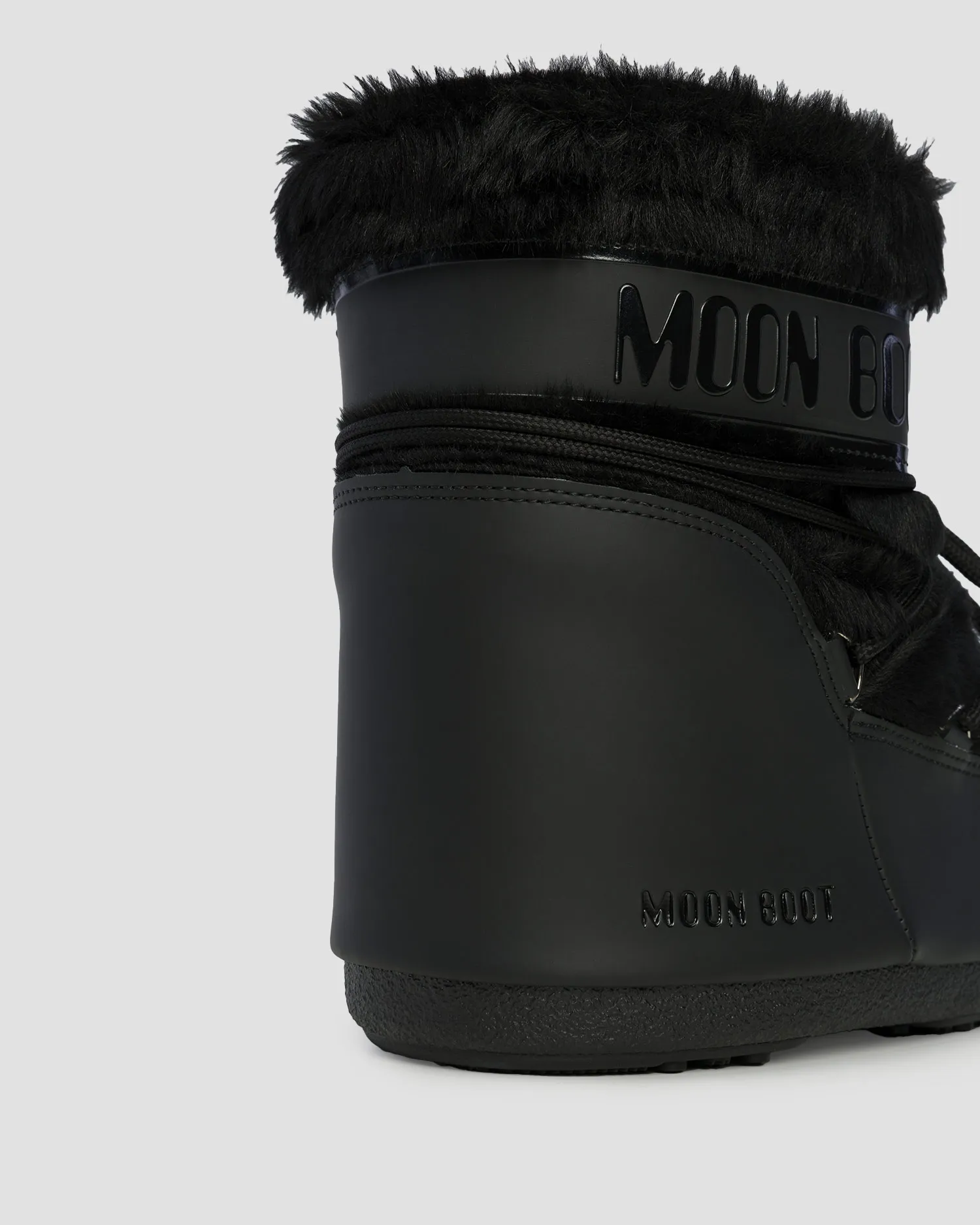 Women's black snow boots Moon Boot Icon Low Faux Fur 80D1409390-n001