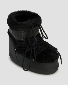 Women's black snow boots Moon Boot Icon Low Faux Fur 80D1409390-n001