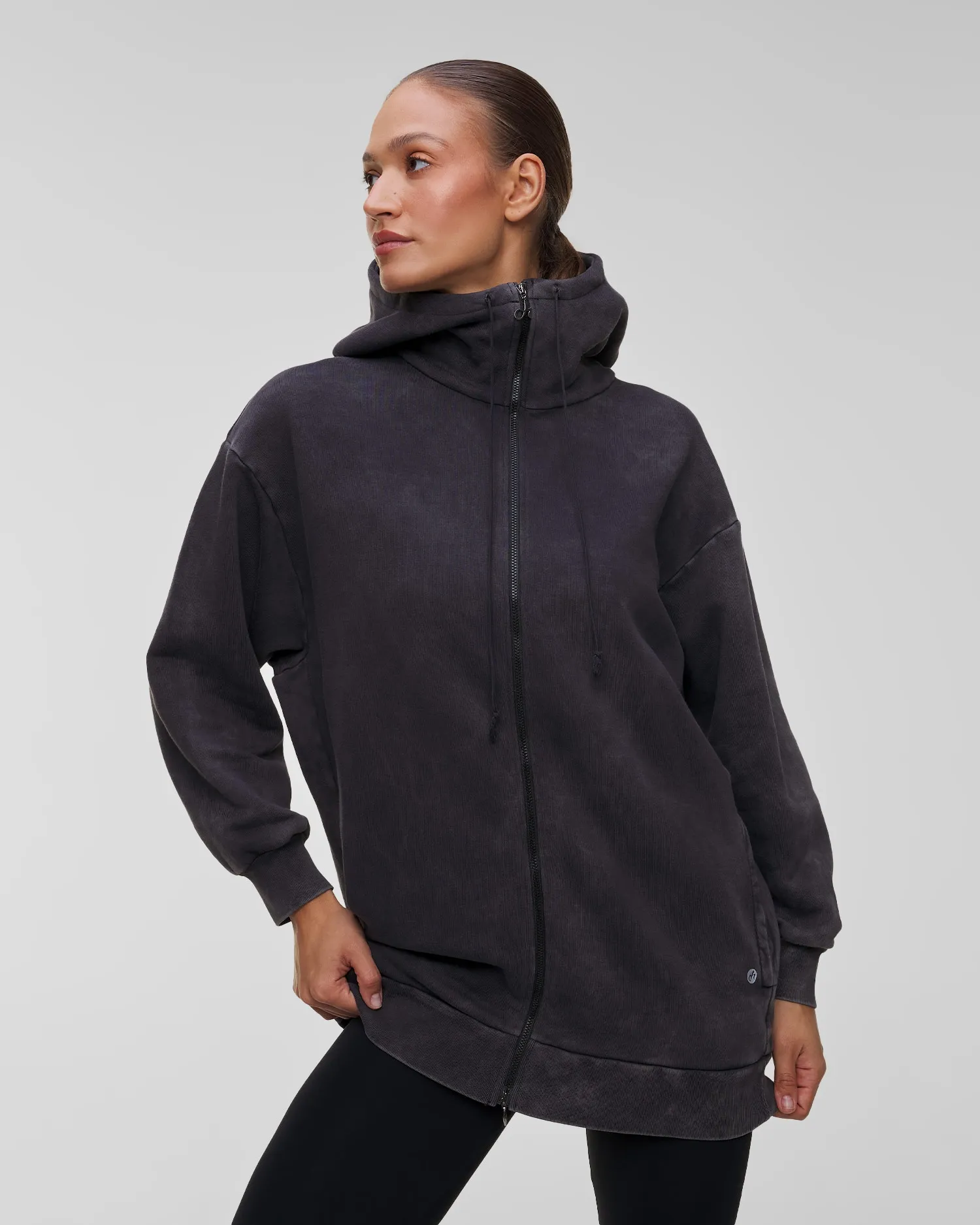 Women's long hooded sweatshirt Deha C12160-10009