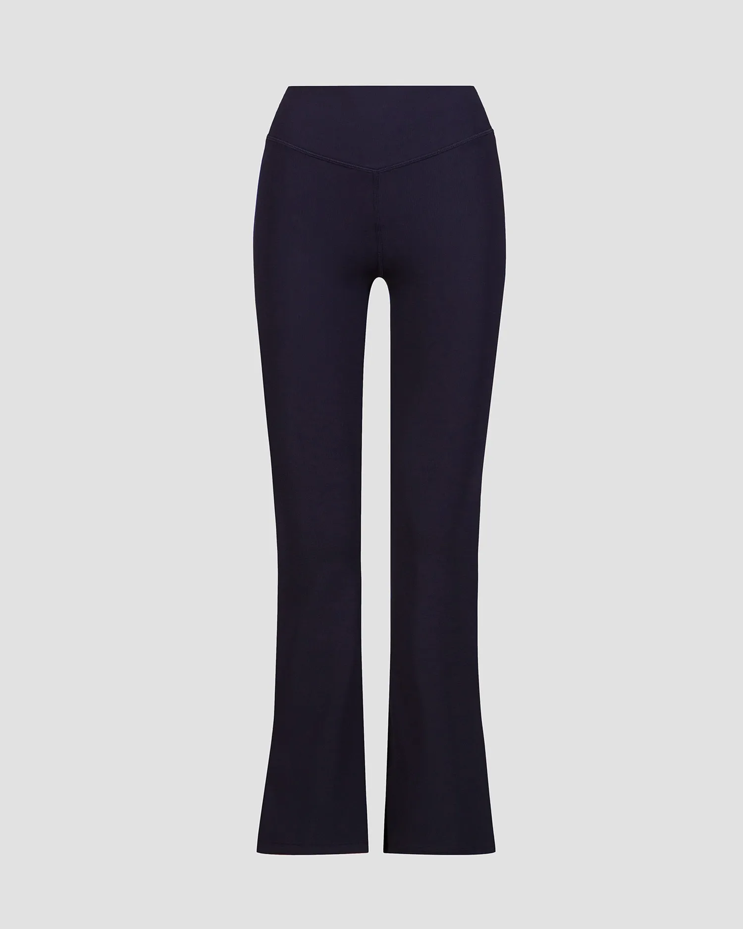 Women's navy blue trousers The Upside Ribbed Florence Flare usw124111-navy