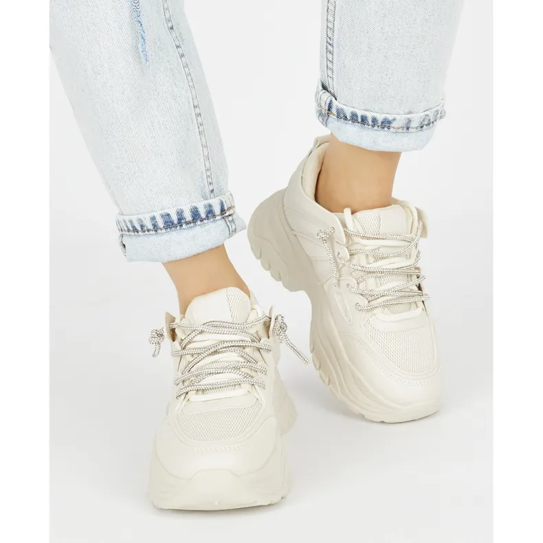 Women's beige sneakers