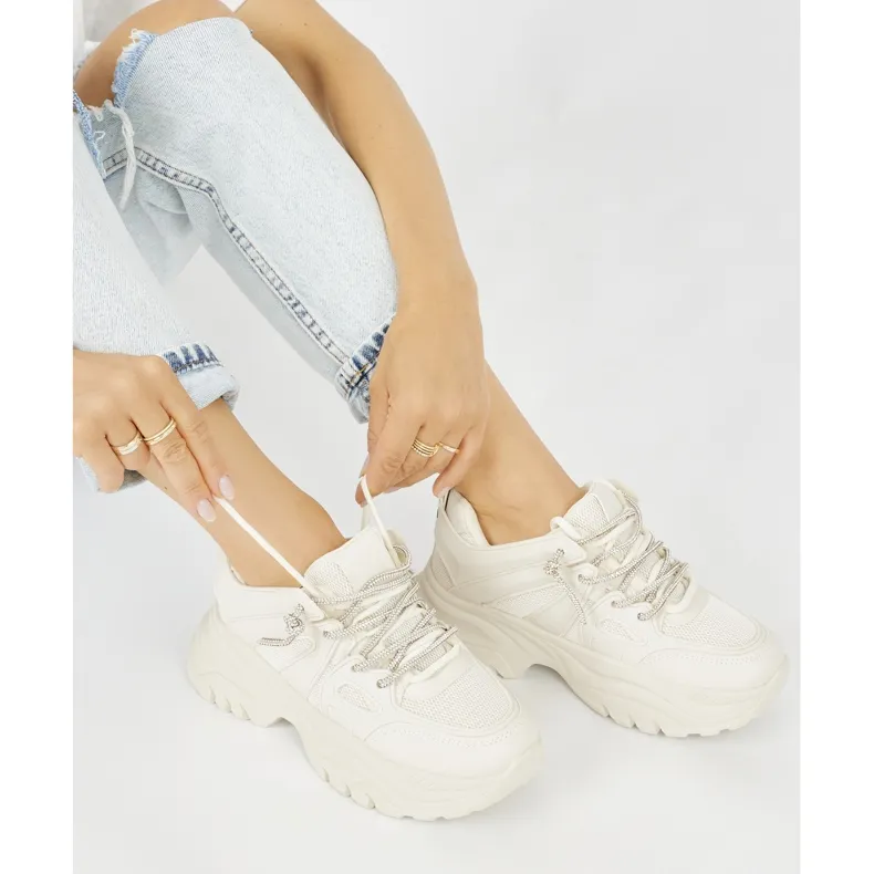 Women's beige sneakers