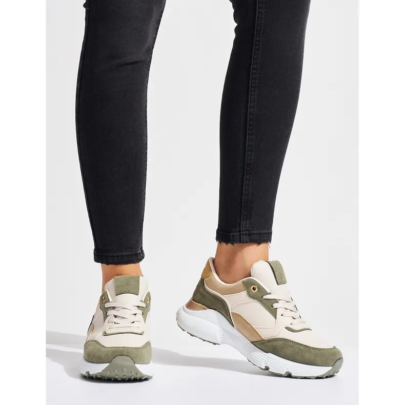 Women's green sneakers