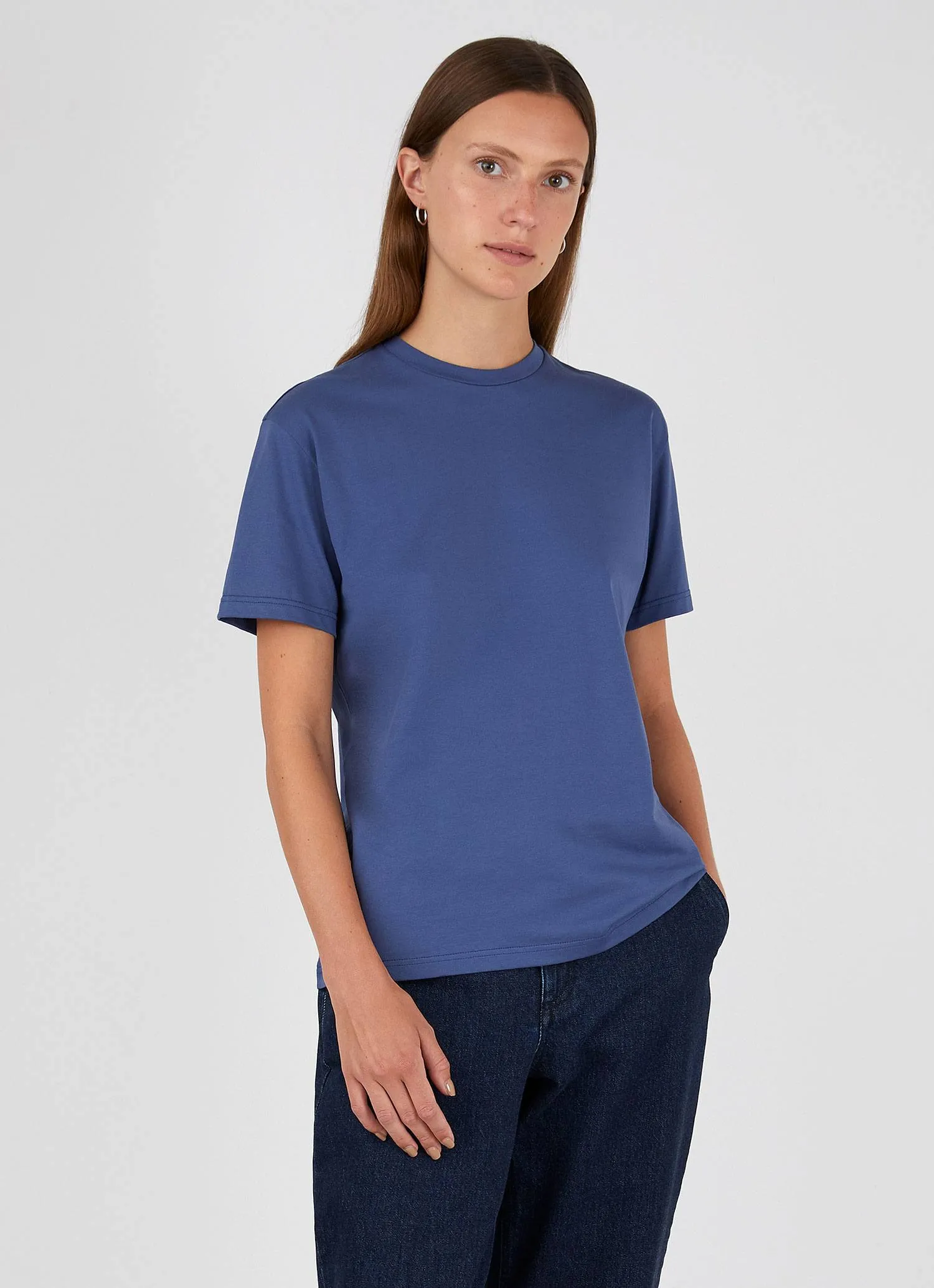 Women's Boy Fit T-shirt in Atlantic Blue