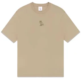 Women's Center Chest Owl T-Shirt (Tan)