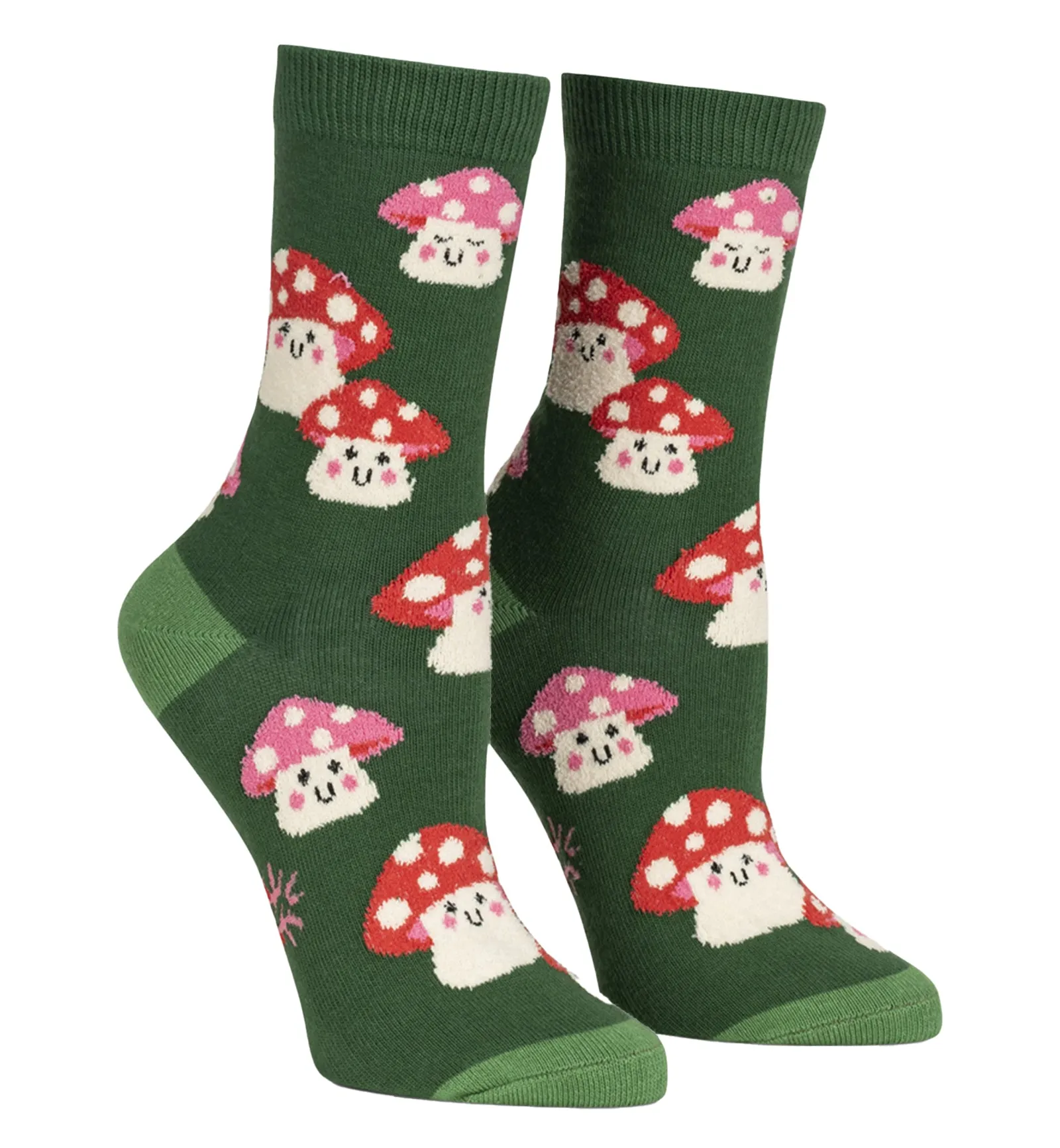 Women's Crew Socks - Prints - Mellow Mushrooms