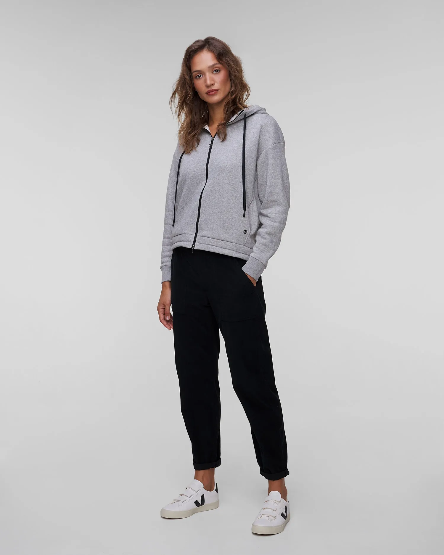 Women’s grey open sweatshirt Deha D12600-43800