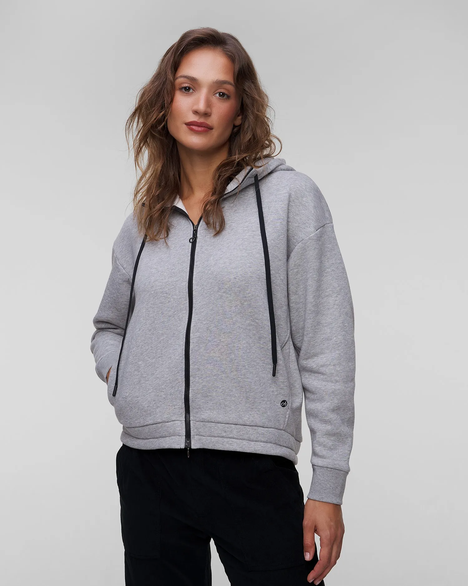 Women’s grey open sweatshirt Deha D12600-43800