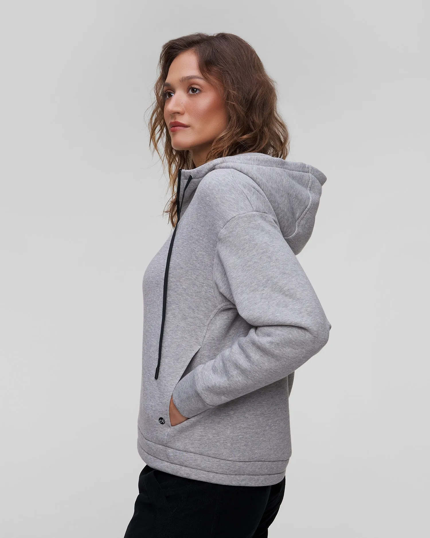 Women’s grey open sweatshirt Deha D12600-43800