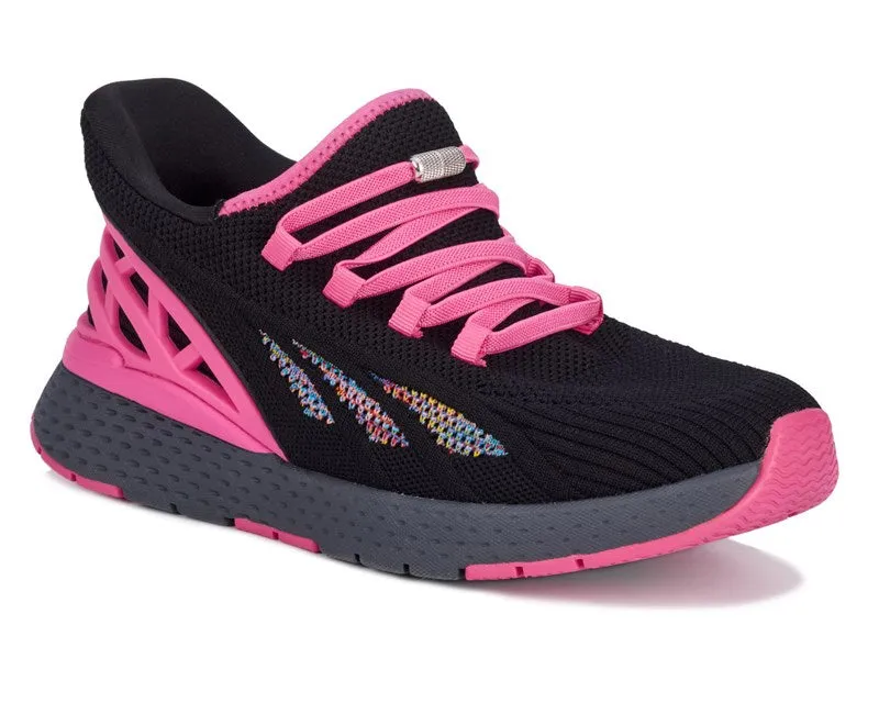  Women's Halo Step in Shoe EXTRA WIDE in Black/Pink Combo  