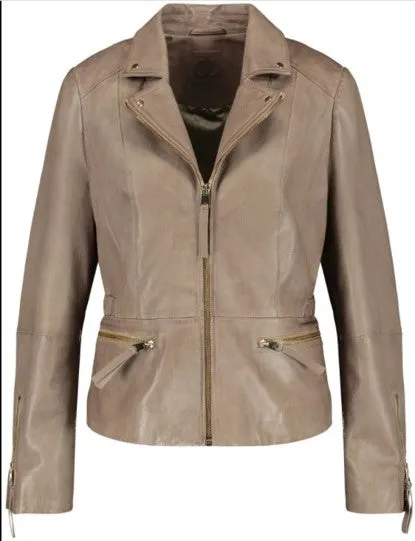 Womens Leather Zip Jacket  630003