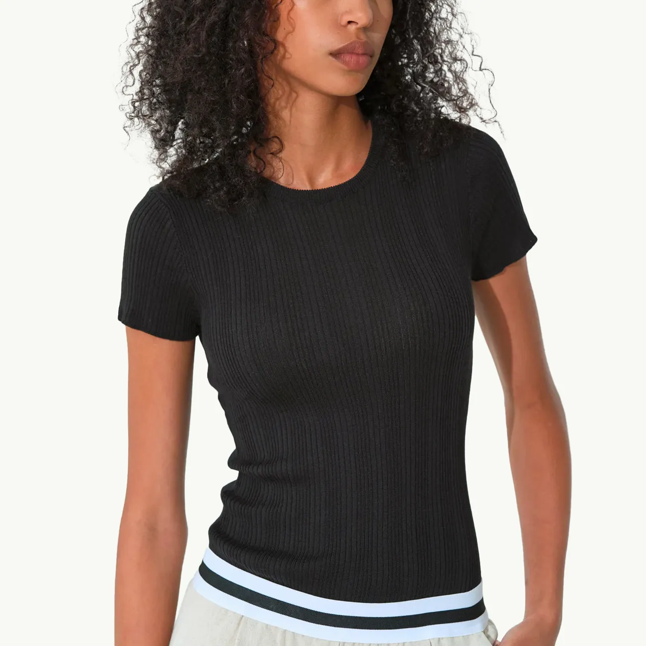 Women's Superfine Base Knit Tee - Black